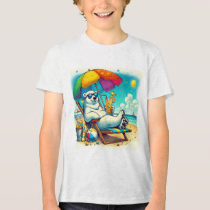 T-shirt En Tri-matière Vibes d'été cool Design d'ours polaire