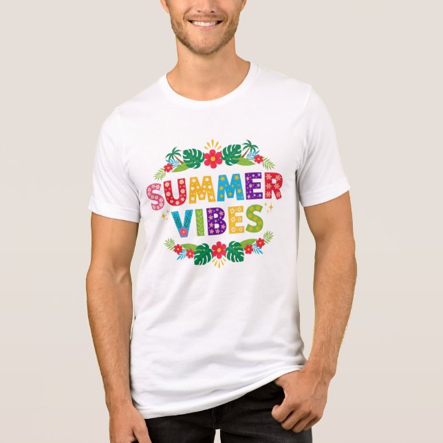 T-shirt En Tri-matière Vibes d'été Design floral-54504 (Recto)