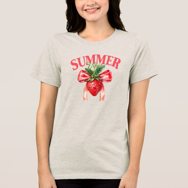 T-shirt En Tri-matière Vibes d'été fraises (Recto)