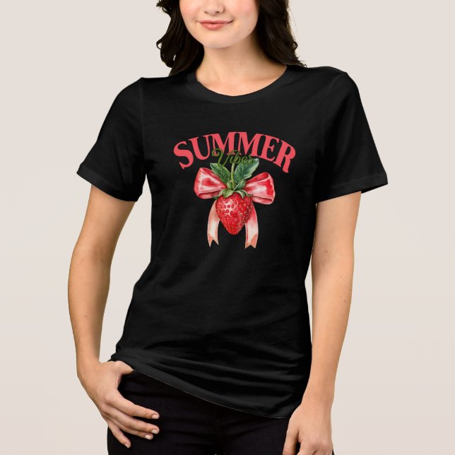 T-shirt En Tri-matière Vibes d'été fraises (Recto)
