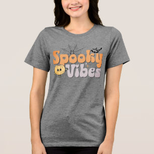 T-shirt En Tri-matière Vibes éffrayantes Halloween Cute Citrouille chauve