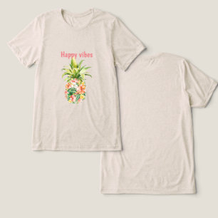 T-shirt En Tri-matière Vibes joyeuses florales d'ananas tropical