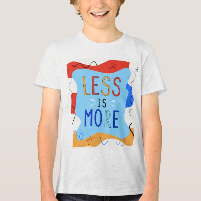 T-shirt En Tri-matière Vibrant "Less Is More" Abstract Graphic (Recto)