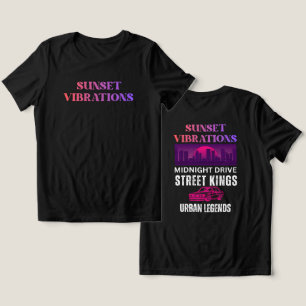T-shirt En Tri-matière Vibrations Rétro Coucher de Soleil