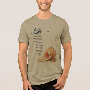 T-shirt En Tri-matière Vie Comme Coquillage Inspirant Hommes Côtier