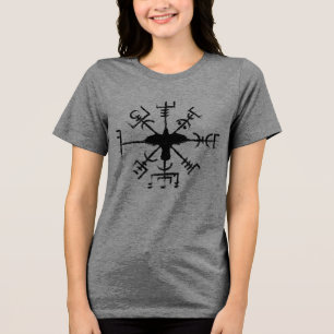 T-shirt En Tri-matière Viking Vegvisir Crow Sigil Black Raven Rune