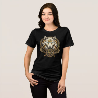 T-shirt En Tri-matière Viking Wolf Norse Mythology Nordic Rune Womens Shi