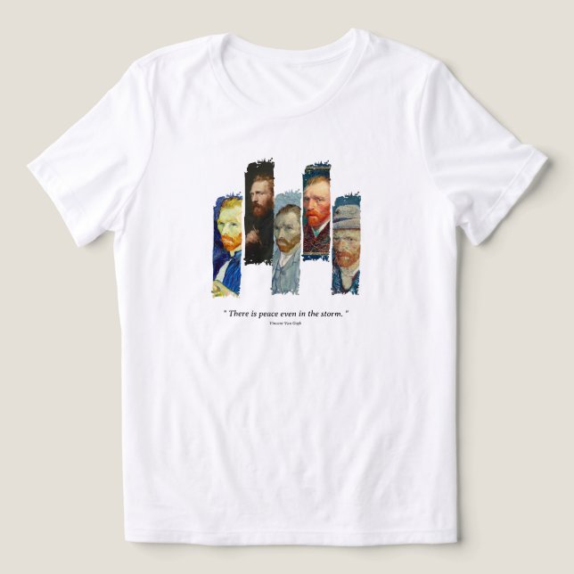T-shirt En Tri-matière Vincent Van Gogh portrait and qoute  (Design Recto)