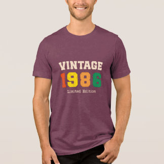T-shirt En Tri-matière Vintage 1986 Limited Edition Retro Birthday Design