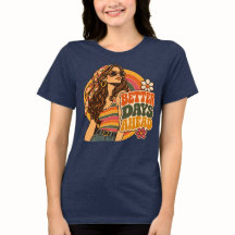 Vintage 70s Meilleurs Jours Devant Fille Hippie Ré