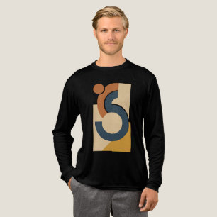 T-shirt En Tri-matière Vintage Formes Artwork Tri-mixer Longues Manches