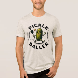 T-shirt En Tri-matière Vintage Fun Pickle Baller Design