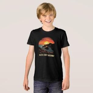 T-shirt En Tri-matière Vintage Pacific Coast Highway Sunset - Californie