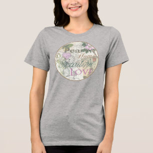T-shirt En Tri-matière Vintage Peace Home Belle Amour