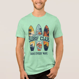 T-shirt En Tri-matière Vintage Surf Club Tee-shirt de surf