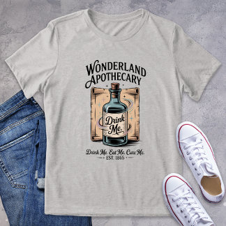 T-shirt En Tri-matière Vintage Wonderland Apothecary Logo Bookish Tee