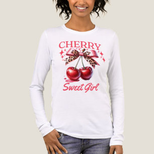 T-shirt En Tri-matière Vintsge Cherry et arc rose femmes
