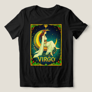 T-shirt En Tri-matière Virgo Maiden assis sur Crescent Moon