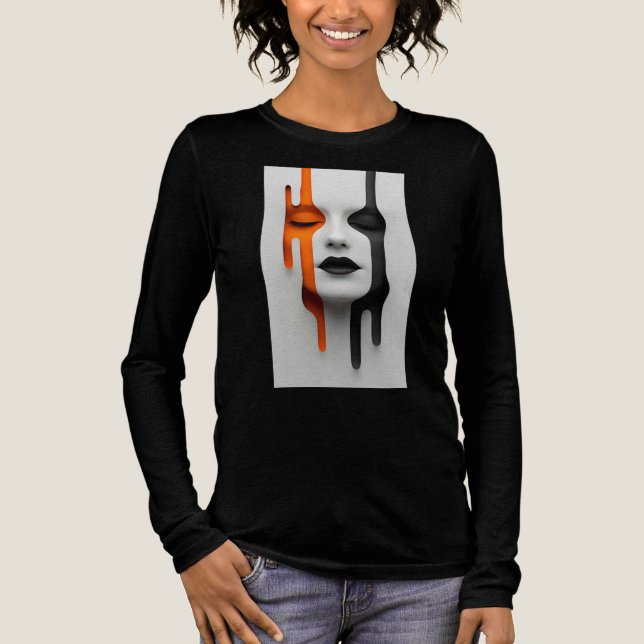 T-shirt En Tri-matière Visage Bicolore (Recto)