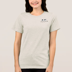 T-shirt En Tri-matière Visage de Dessin Animé Drôle Devant & Derrière
