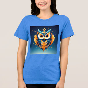 T-shirt En Tri-matière Visage de hibou géométrique coloré