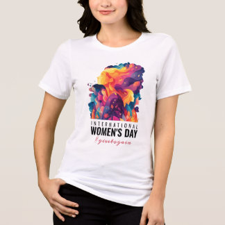 T-shirt En Tri-matière Visages Colorés Journée Internationale des Femmes