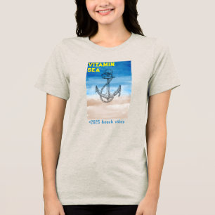 T-shirt En Tri-matière "Vitamine Mer - Parfait pour l'été 2025"