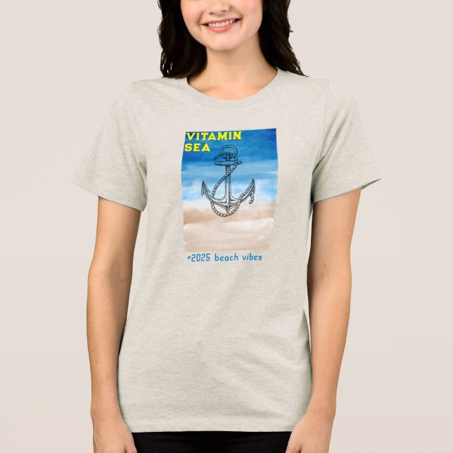 T-shirt En Tri-matière "Vitamine Mer - Parfait pour l'été 2025" (Recto)