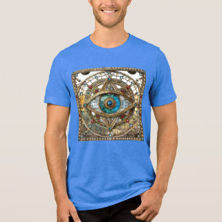 T-shirt En Tri-matière Vitrail Orné du Troisième Œil