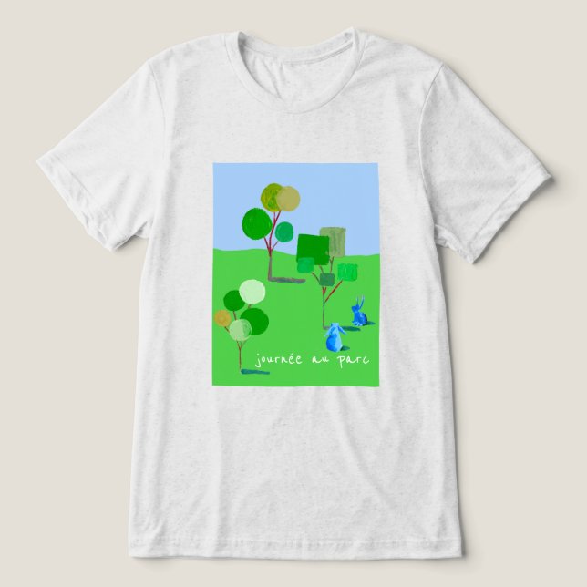 T-shirt En Tri-matière Vive les lapins, jour de parc (Design Recto)