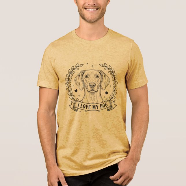 T-shirt En Tri-matière Vizsla Dog Love Owner Tri-blend (Recto)