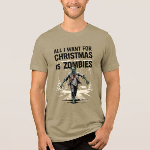 T-shirt En Tri-matière Vœu de Noël du chasseur de zombies Zombies pour No