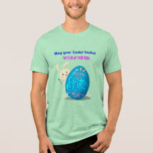 T-shirt En Tri-matière Vœu de Pâques pour des œufs réels pastel vert clai