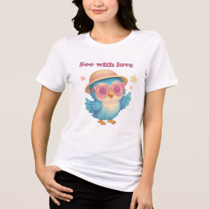 T-shirt En Tri-matière Voir avec l'amour - Sweet Eye Heart Tee
