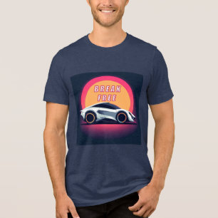 T-shirt En Tri-matière Voiture de sport futuriste et citation motivationn