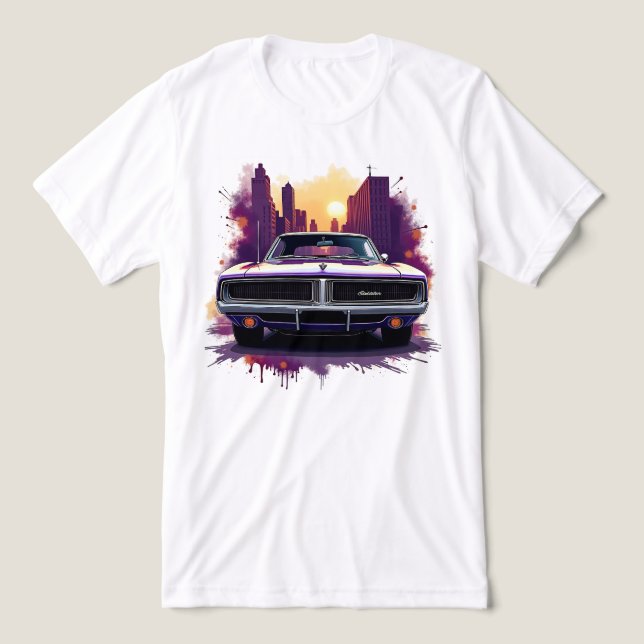 T-shirt En Tri-matière Voiture Musclée Graffiti (Design Recto)