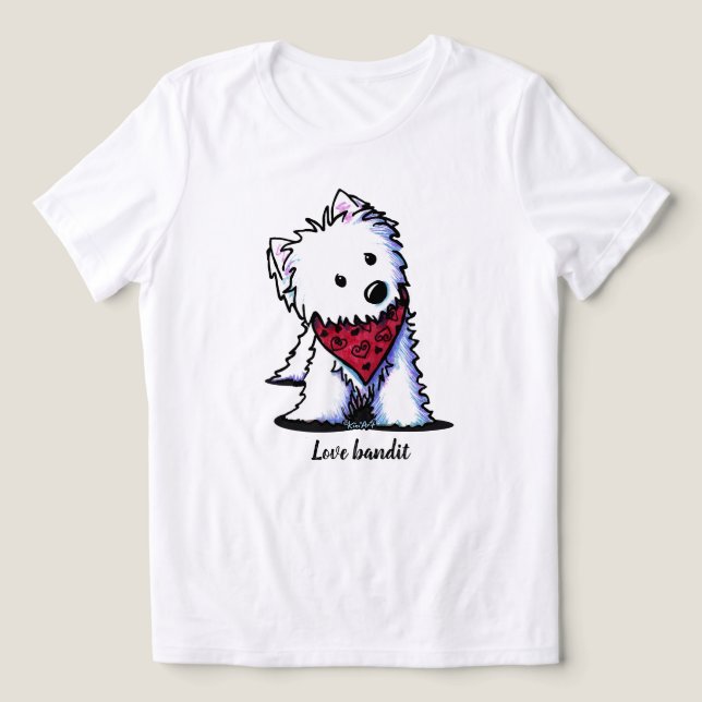 T-shirt En Tri-matière Voleur de baisers Westie (Design Recto)