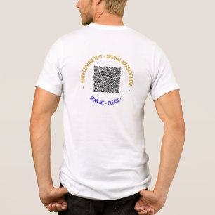 T-shirt En Tri-matière Votre code QR couleur et votre Modèle texte person