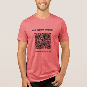 T-shirt En Tri-matière Votre QR Code Nom commercial Site Web Promotionnel