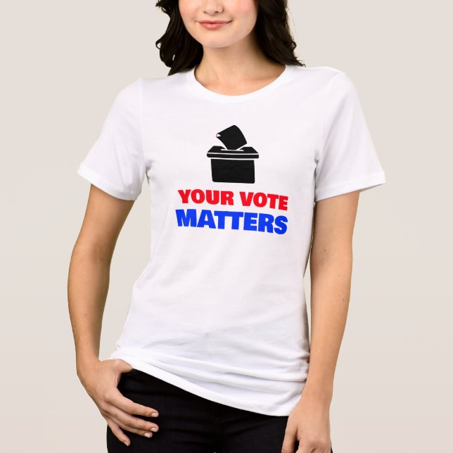 T-shirt En Tri-matière Votre vote compte (Recto)