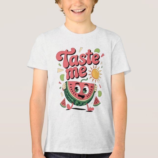 T-SHIRT  EN TRI-MATIÈRE VOUS ALLEZ Y GOÛTER ! (Recto)