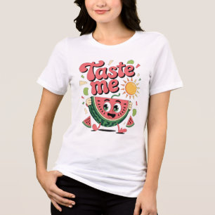 T-SHIRT  EN TRI-MATIÈRE VOUS ALLONS Y GOÛTER !