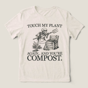 T-shirt En Tri-matière Vous êtes compost drôle squelette de jardin