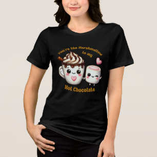 T-shirt En Tri-matière Vous êtes le Marshmallow to My Heart - Choc chaud 