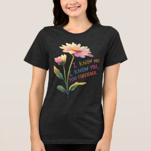 T-shirt En Tri-matière Vous êtes un étranger" Citation florale tirée à la