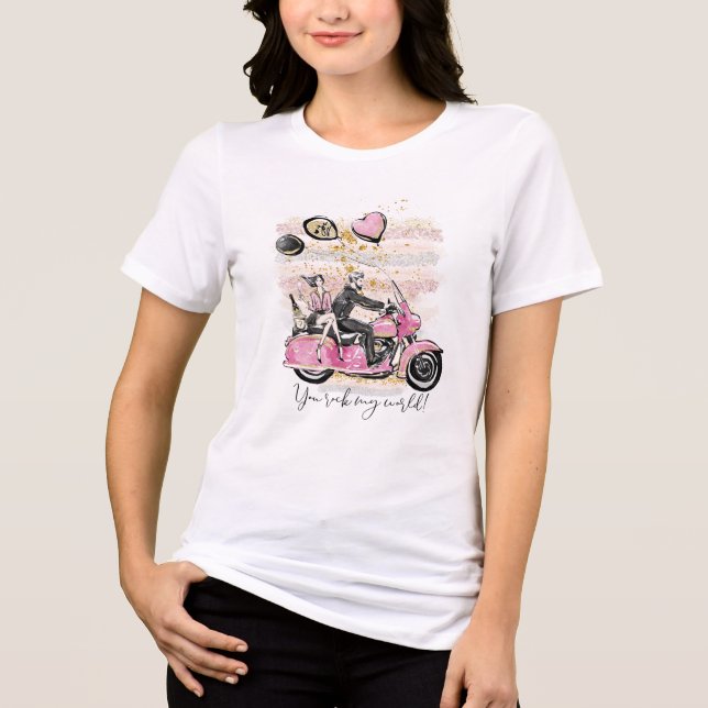T-shirt En Tri-matière Vous Rock Mon Monde | Sublimation de motocyclette  (Recto)