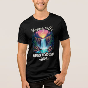 T-shirt En Tri-matière Voyage à Niagara Falls en famille en voiture homme