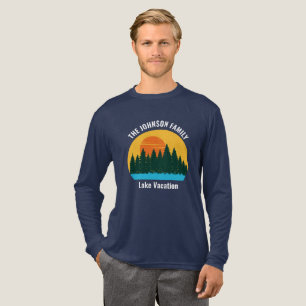 T-shirt En Tri-matière Voyage au lac en famille Coucher de soleil Manches