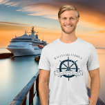 T-shirt En Tri-matière Voyage en bateau de croisière sur mesure en famill<br><div class="desc">Chic tee-shirts tricolores d'été personnalisés pour votre croisière sur la mer avec volant bleu marine. Ce design sur le thème nautique est parfait pour les tee - shirts de réunion de famille en accord avec classe pour commémorer le voyage spécial. Personnalisez avec votre nom de famille et votre année.</div>