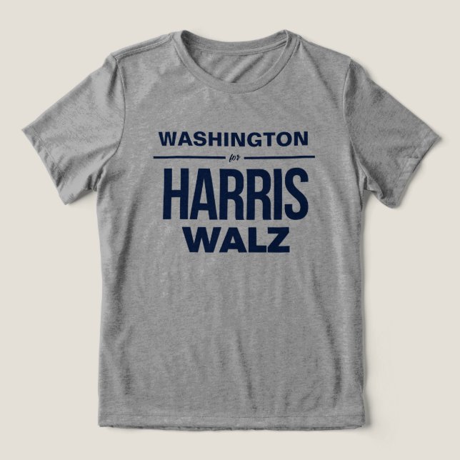 T-shirt En Tri-matière Washington pour Harris Walz (Design Recto)